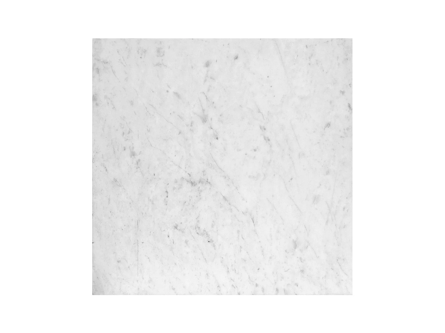 Table basse Paliano Marbre Blanc et pieds Argent