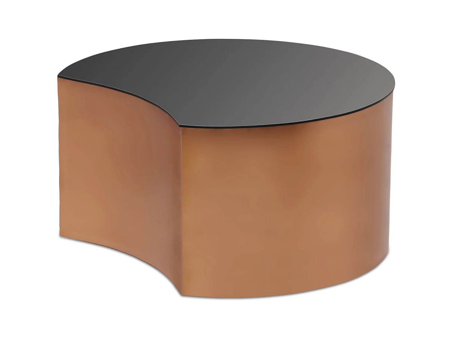 Table Basse Design "Sela" 63cm Cuivre & Noir