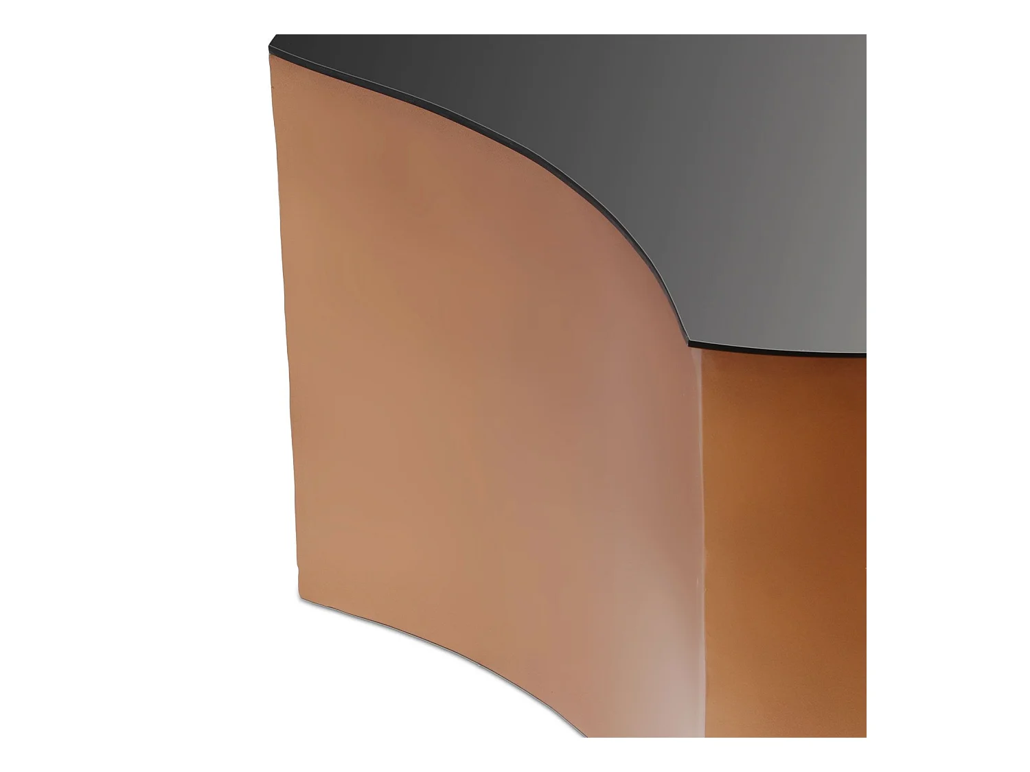 Table Basse Design "Sela" 63cm Cuivre & Noir