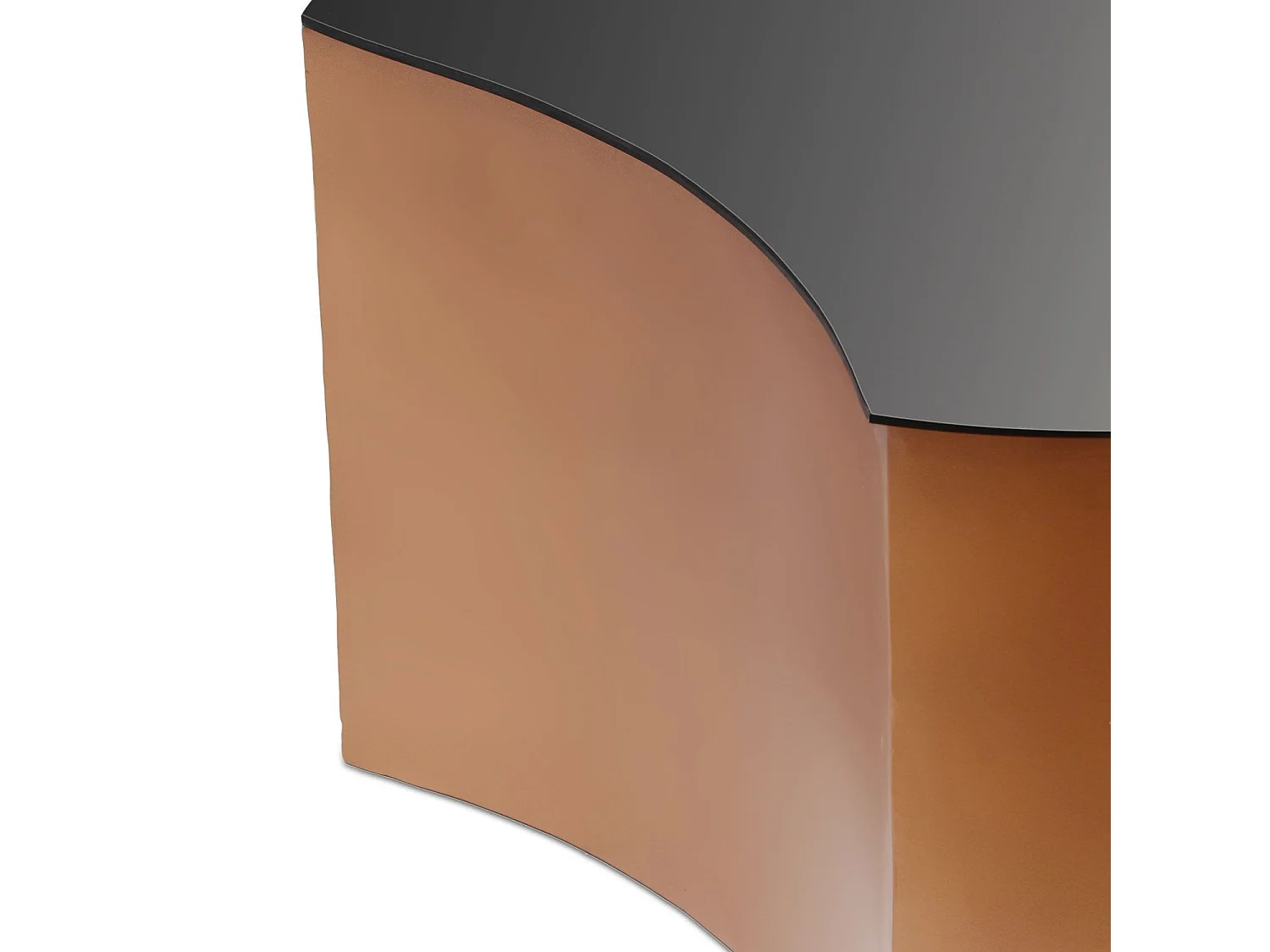 Table Basse Design "Sela" 63cm Cuivre & Noir