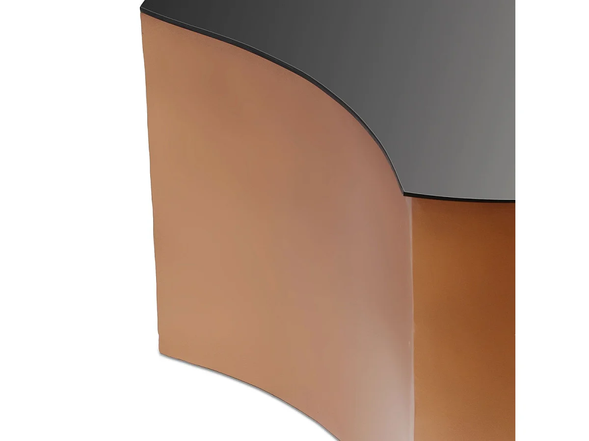 Table Basse Design "Sela" 63cm Cuivre & Noir