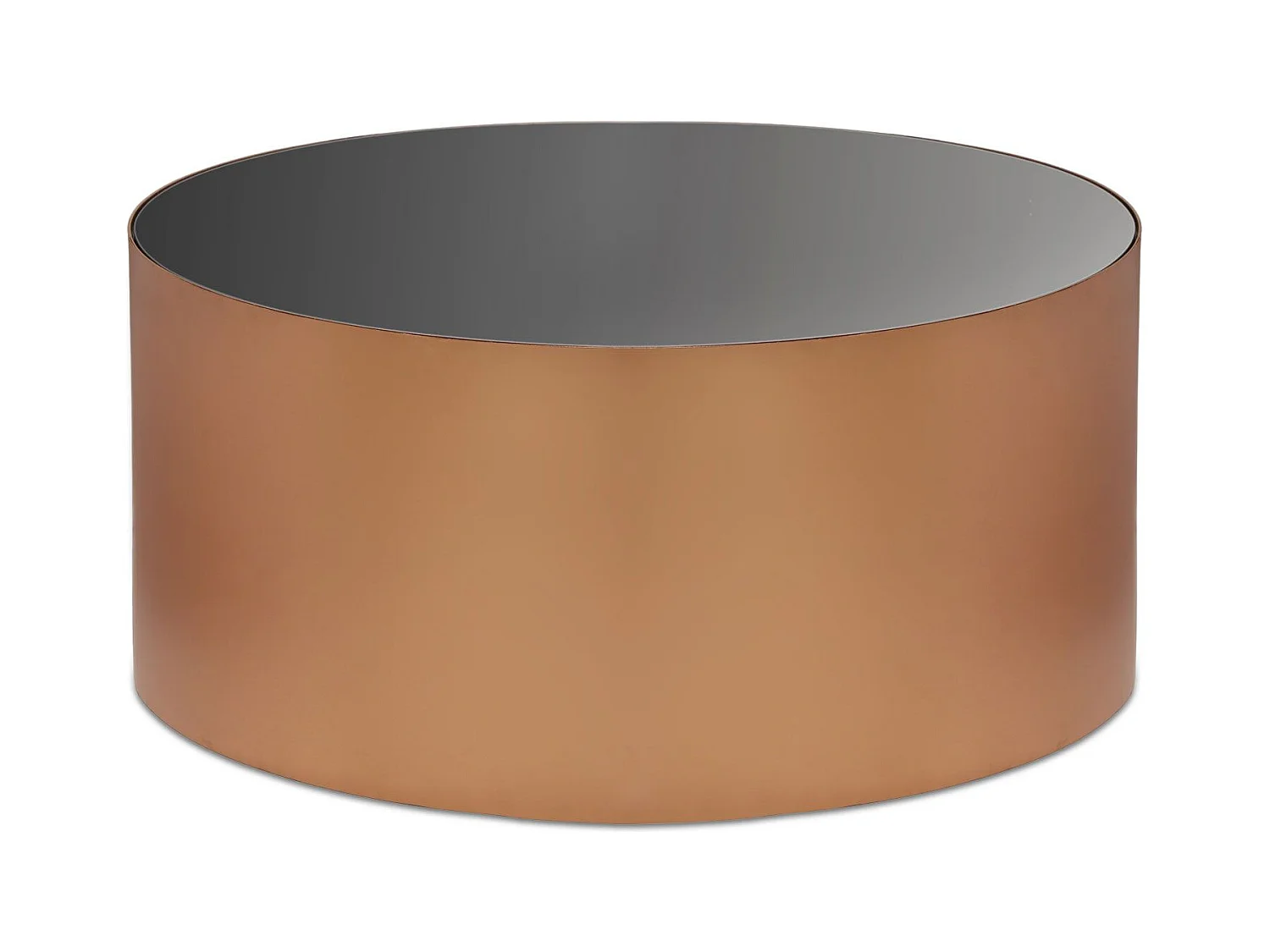 Table Basse Design "Sela" 88cm Cuivre & Noir