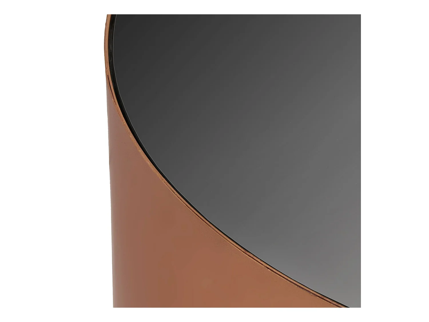 Table Basse Design "Sela" 88cm Cuivre & Noir