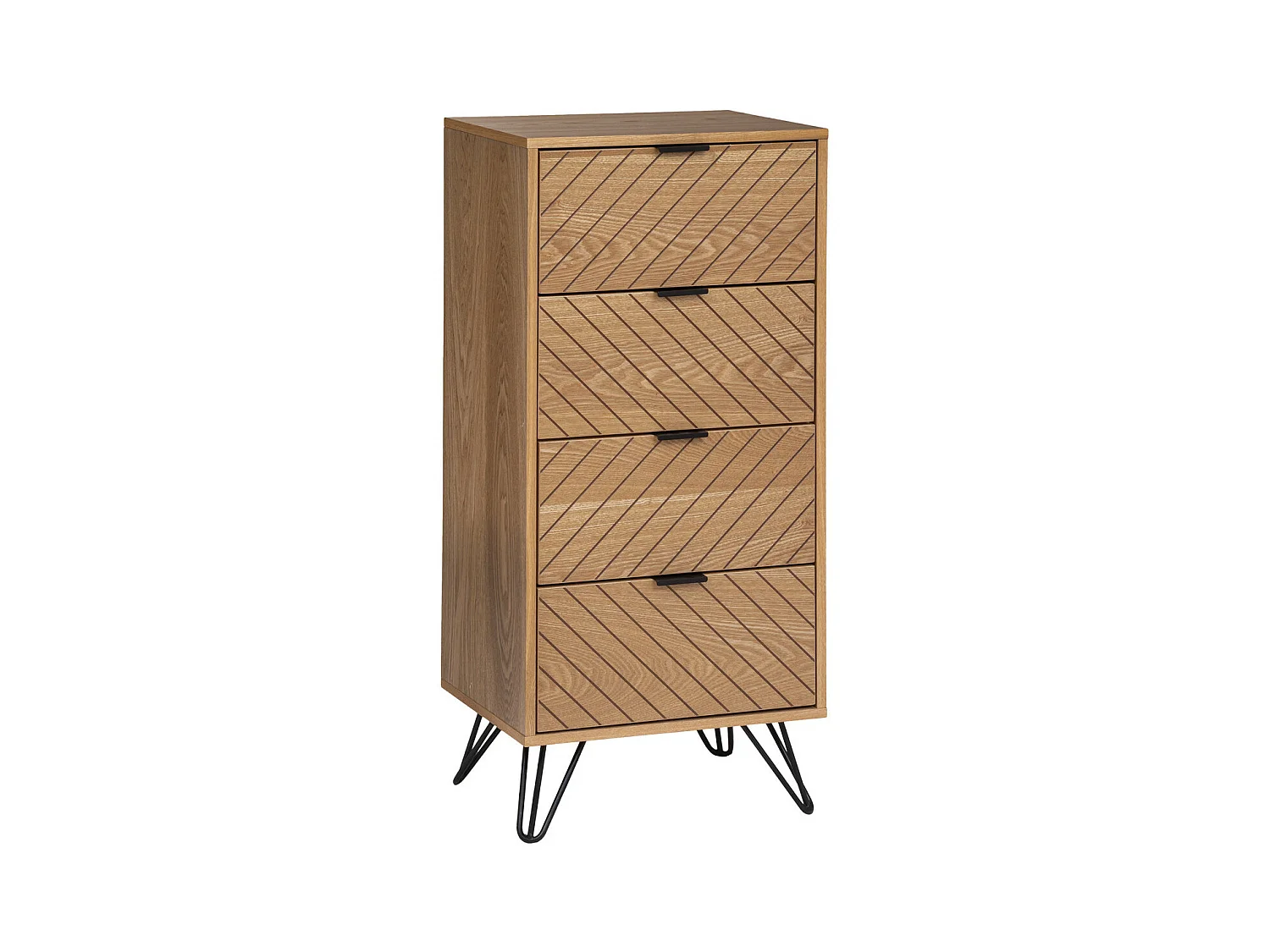 Chiffonnier 4 Tiroirs Design "Naomi" 106cm Beige