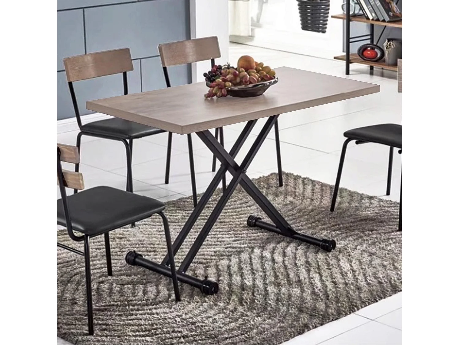 Table Basse Relevable "Becca" 120cm Chêne