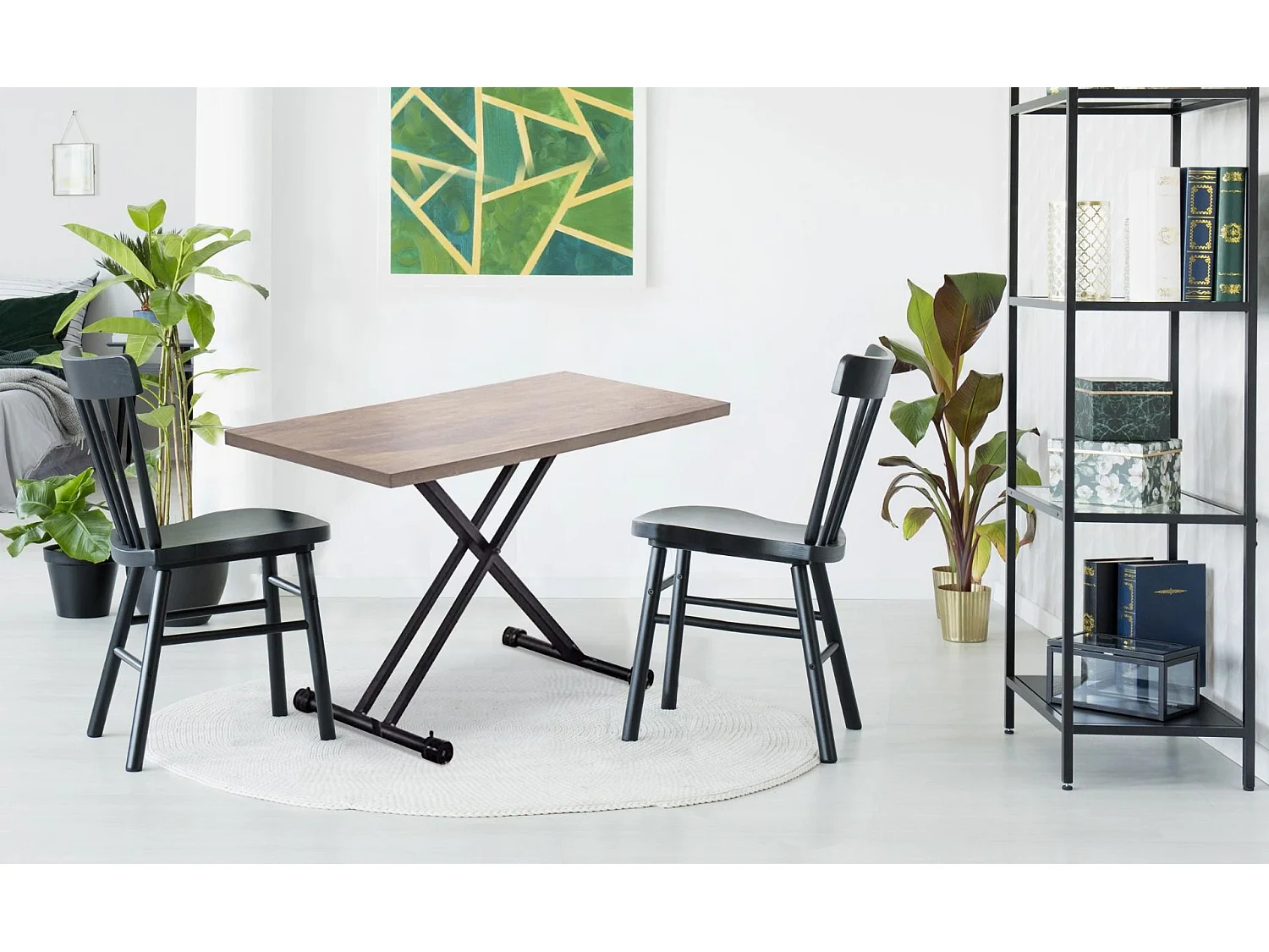 Table Basse Relevable "Becca" 120cm Chêne