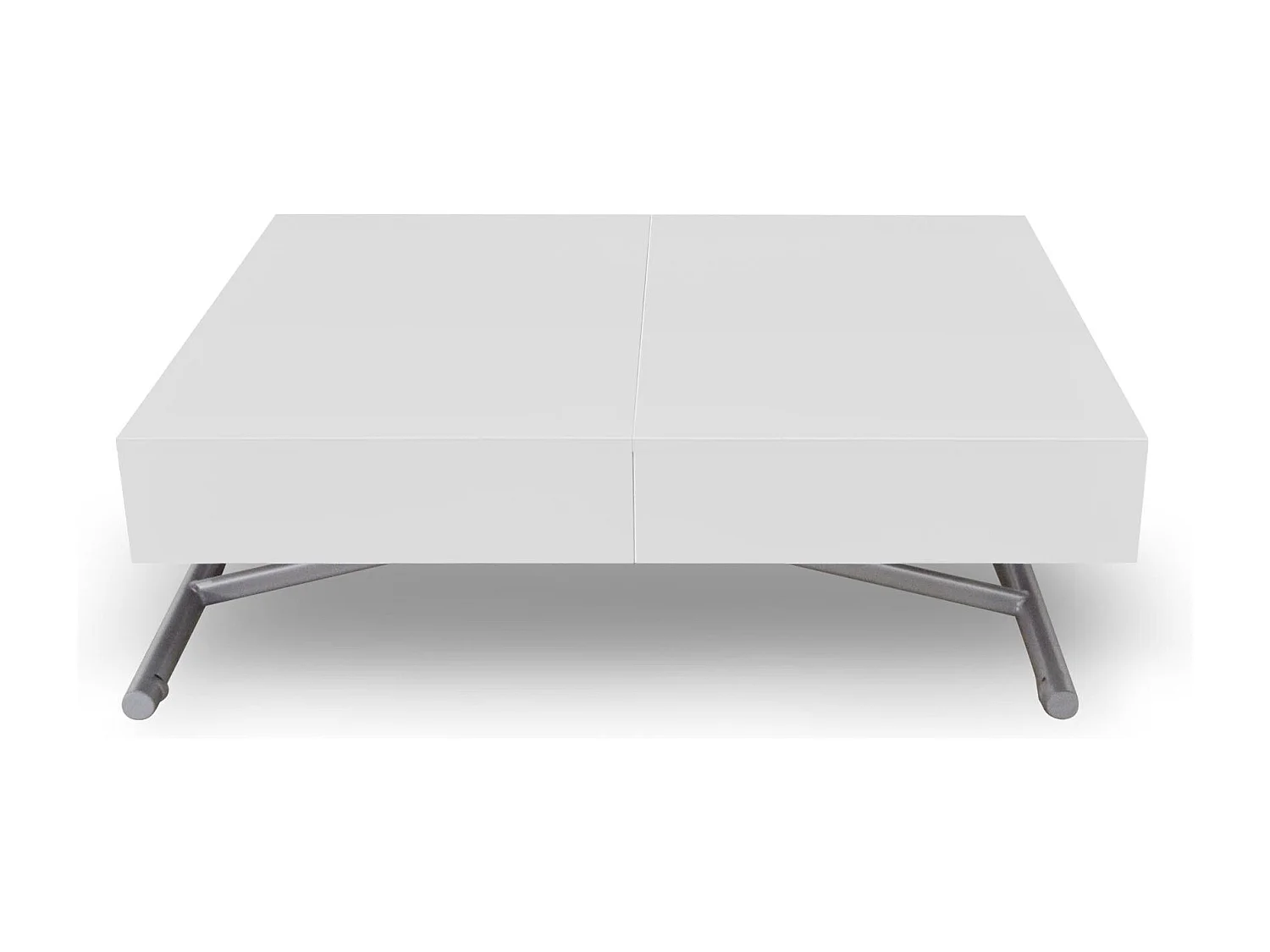 Table Basse Relevable "Lift" 120-190cm Blanc