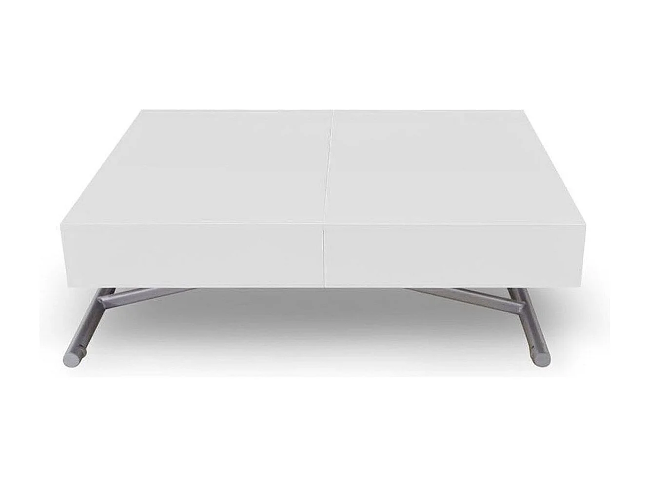 Table Basse Relevable "Lift" 120-190cm Blanc
