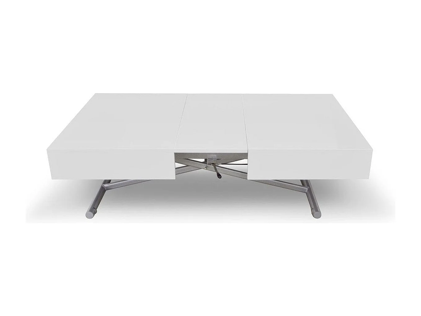 Table Basse Relevable "Lift" 120-190cm Blanc