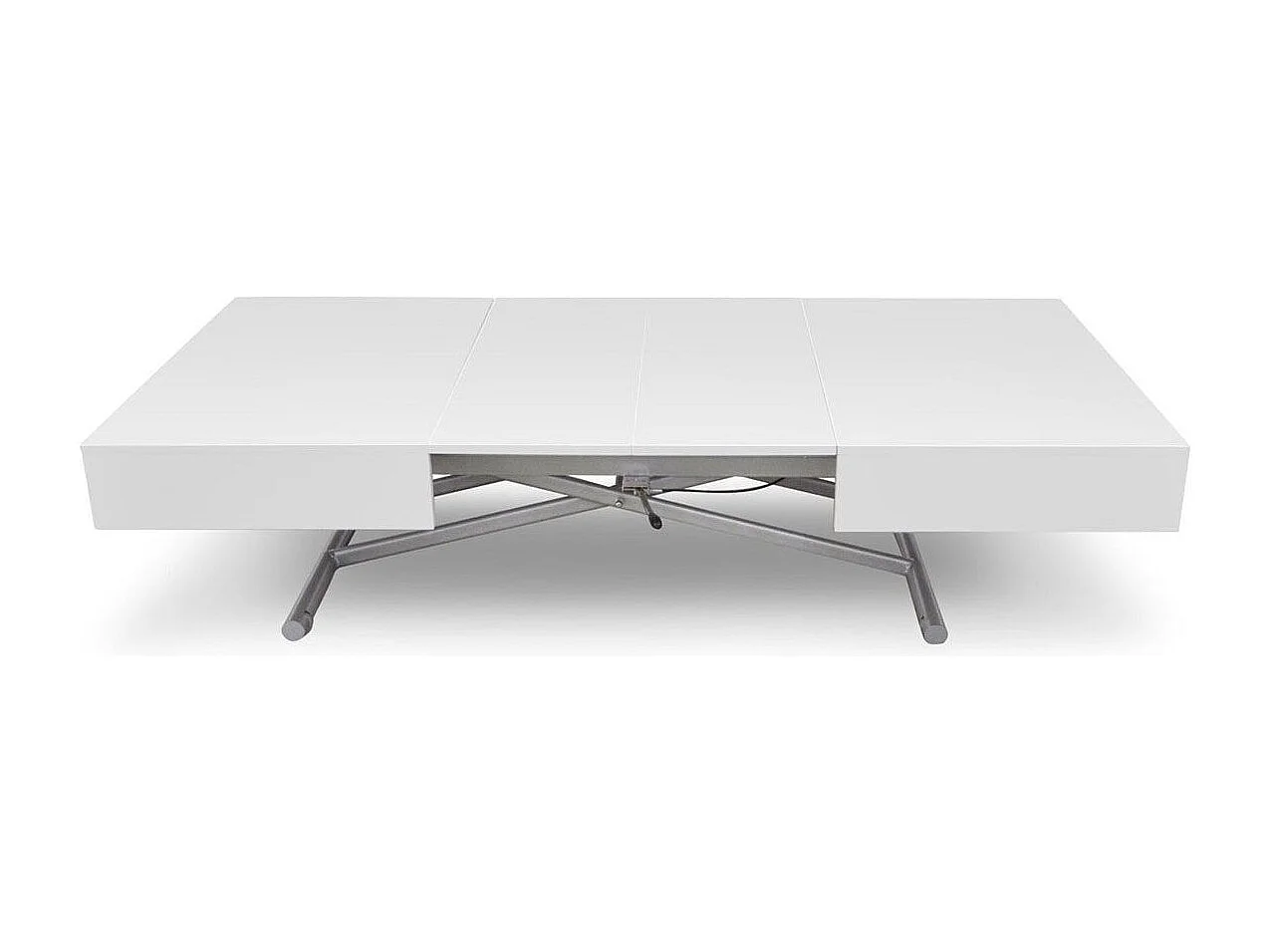 Table Basse Relevable "Lift" 120-190cm Blanc