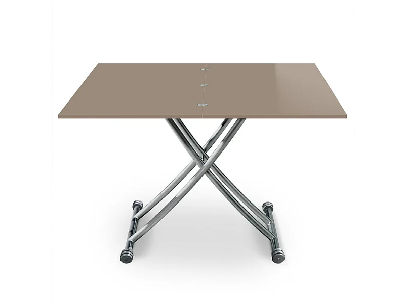 Table Basse Rectangulaire "Higher" 114cm Taupe Laqué