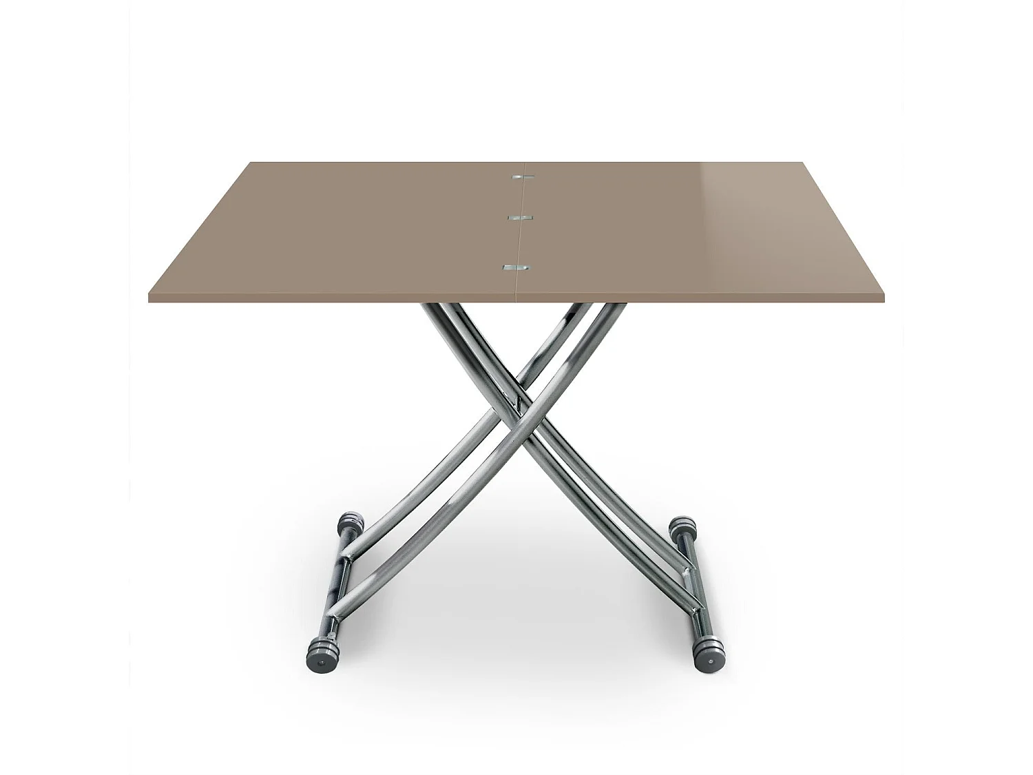 Table Basse Rectangulaire "Higher" 114cm Taupe Laqué