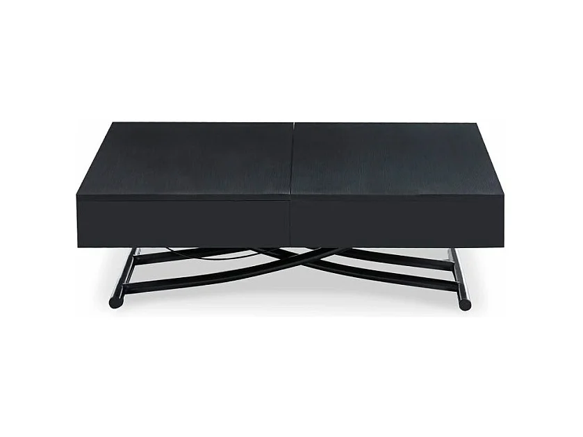 Table Basse Relevable "Lift" 120-190cm Noir Mat