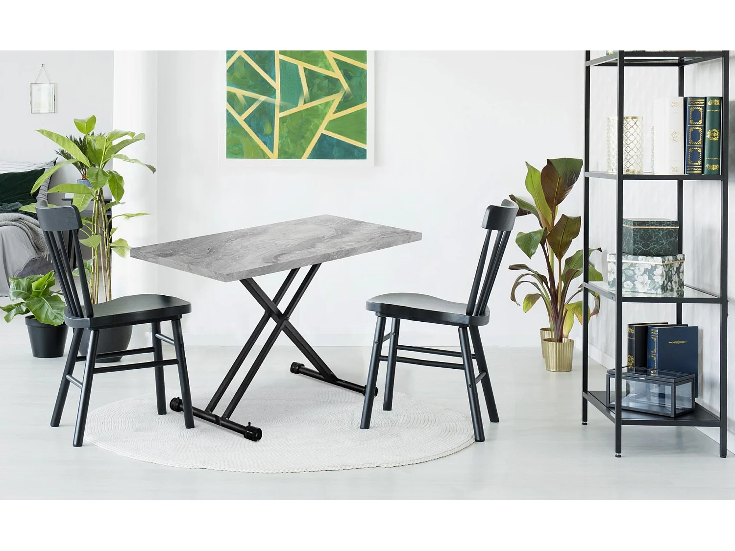 Table Basse Relevable "Becca" 120cm Gris