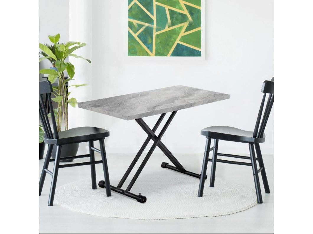 Mesa de centro elevable Duke efecto mármol
