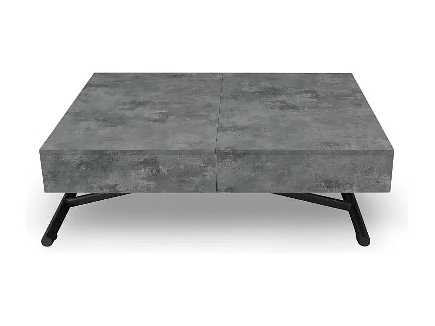 Tavolo basso alzabile e allungabile Sundance effetto cemento