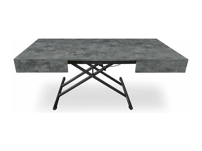 Tavolo basso alzabile e allungabile Sundance effetto cemento