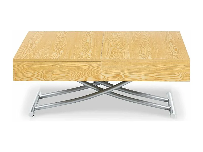 Table Basse Relevable "Lift" 120-190cm Chêne Clair