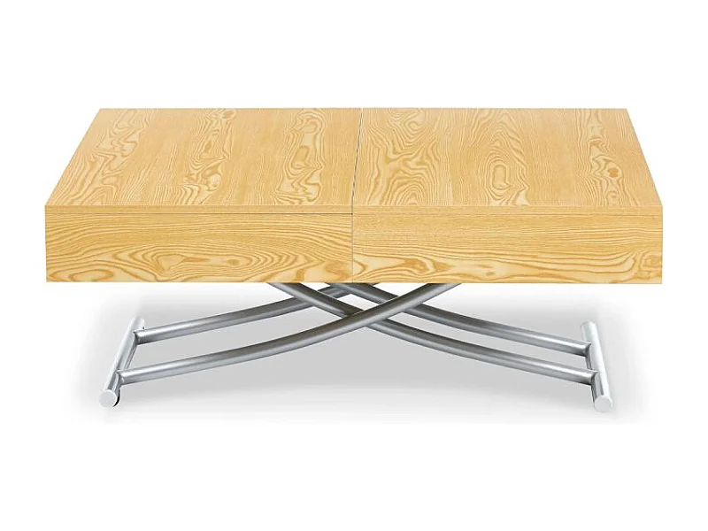 Table Basse Relevable "Lift" 120-190cm Chêne Clair