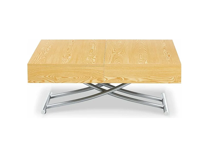 Table Basse Relevable "Lift" 120-190cm Chêne Clair