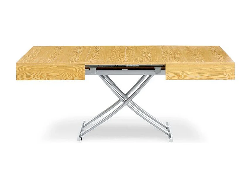 Table Basse Relevable "Lift" 120-190cm Chêne Clair