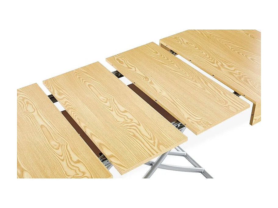 Table Basse Relevable "Lift" 120-190cm Chêne Clair