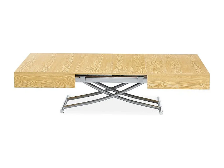 Table Basse Relevable "Lift" 120-190cm Chêne Clair