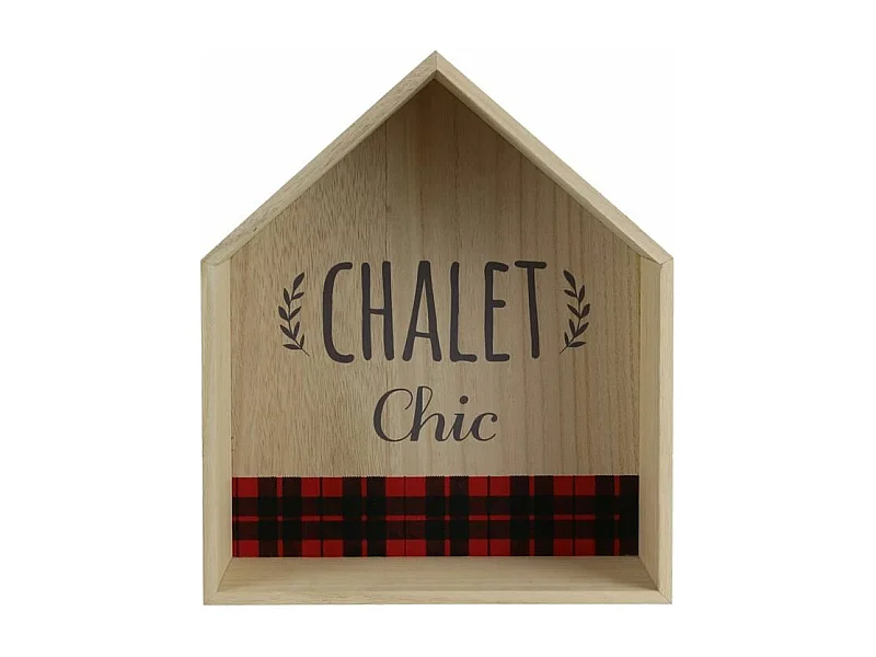 Étagère en Bois "Maison Chalet" 30cm Naturel