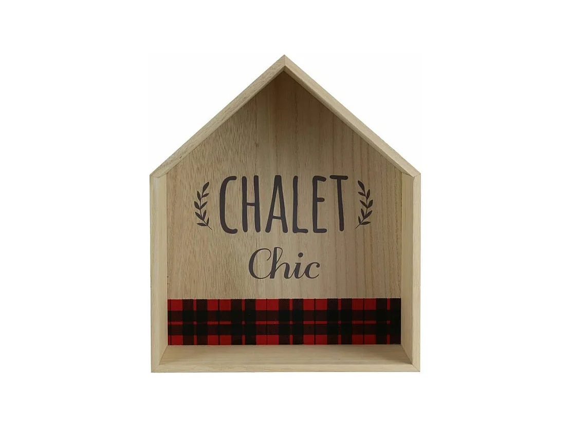 Étagère en Bois "Maison Chalet" 30cm Naturel