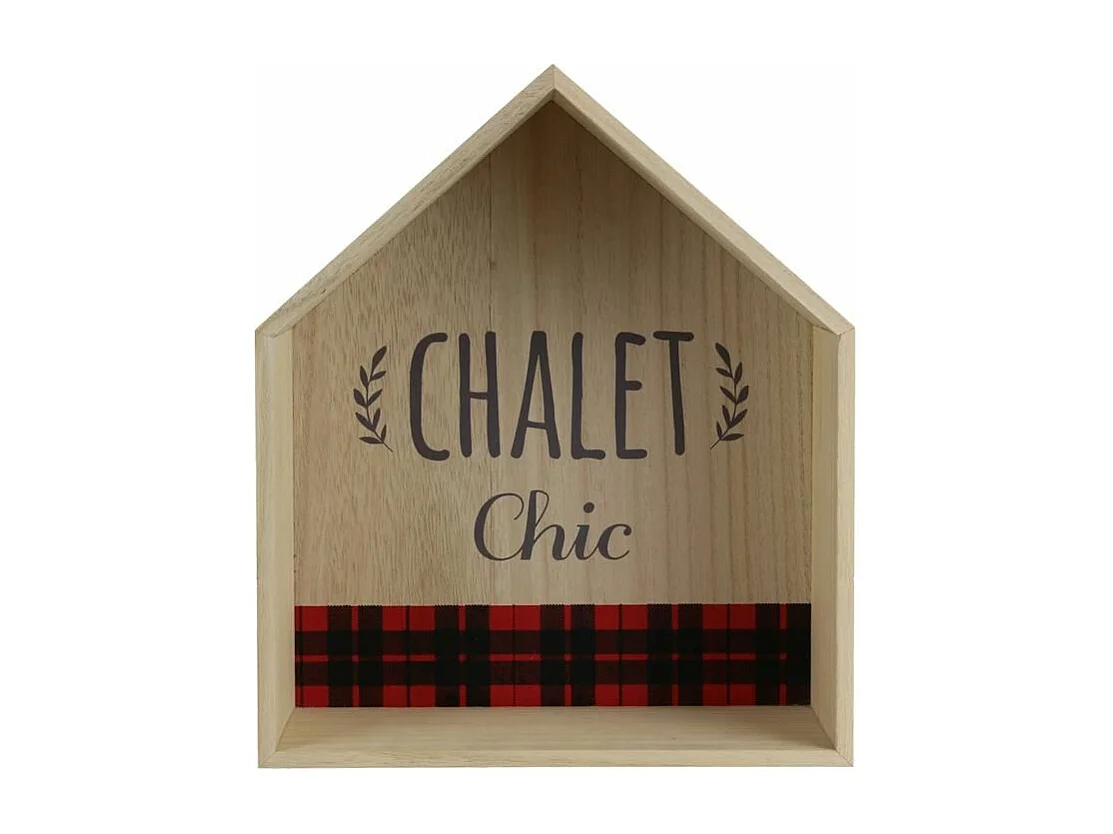 Étagère en Bois "Maison Chalet" 30cm Naturel