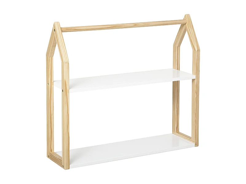 Étagère Murale Enfant "Maison" 56cm Blanc