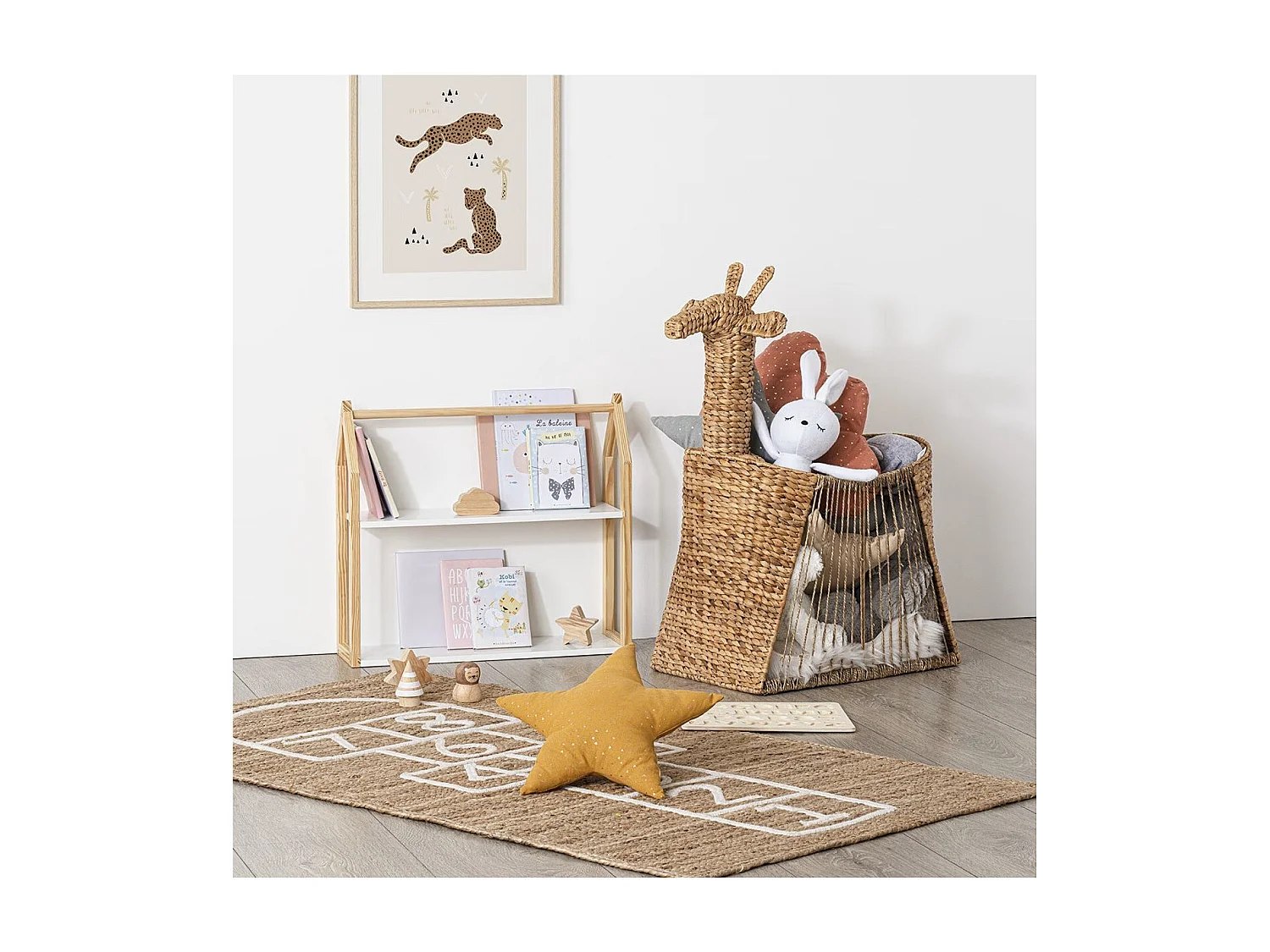 Étagère Murale Enfant "Maison" 56cm Blanc