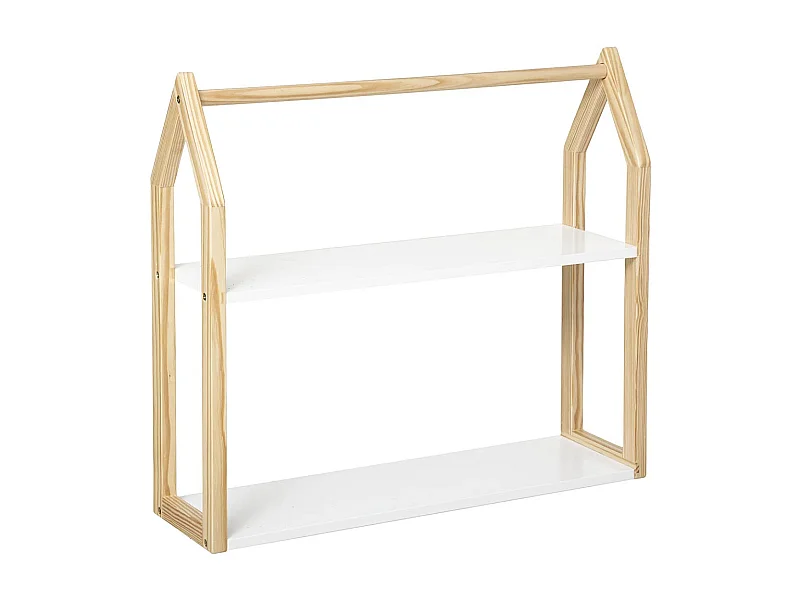 Étagère Murale Enfant "Maison" 56cm Blanc