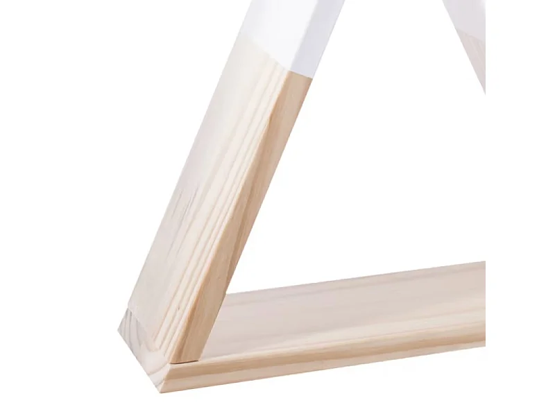 Etagère en Bois "Tipi" 39cm Naturel & Blanc