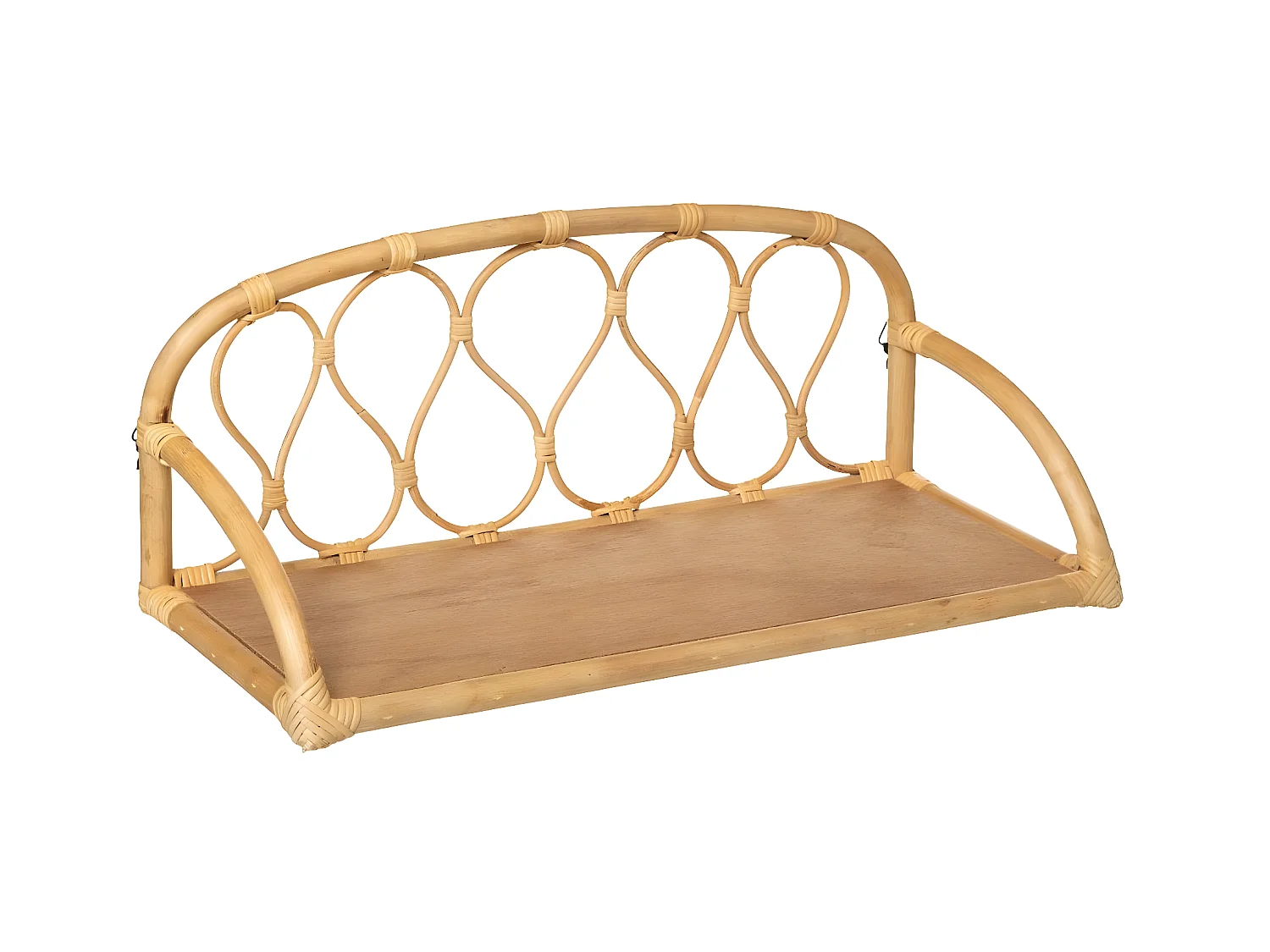 Étagère Murale en Rotin "Liberty" 57cm Naturel