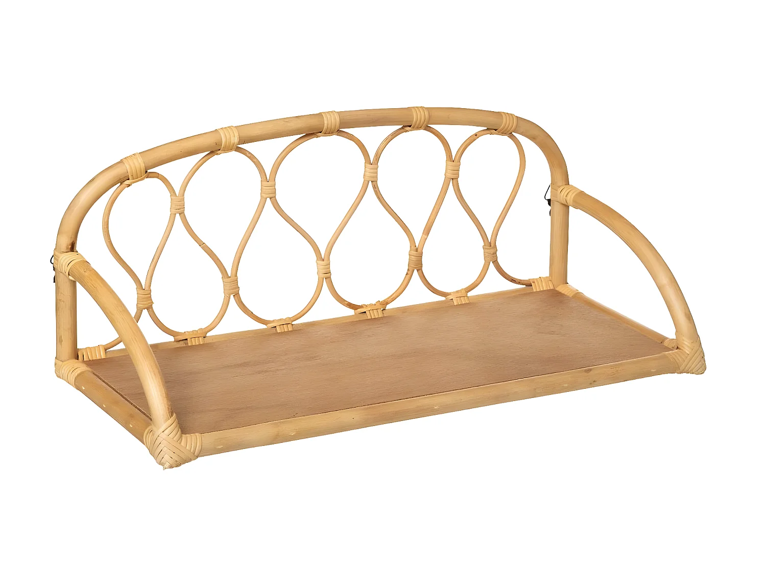 Étagère Murale en Rotin "Liberty" 57cm Naturel