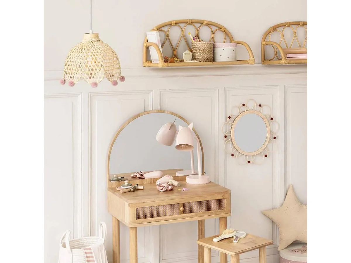 Étagère Murale en Rotin "Liberty" 57cm Naturel