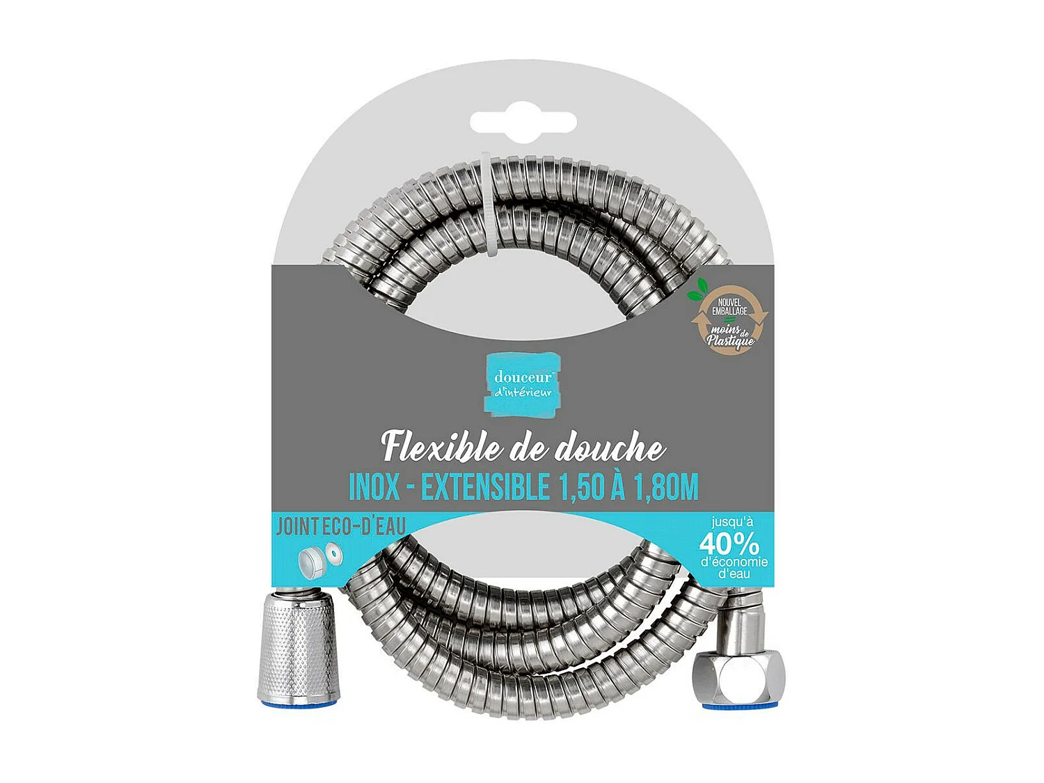 Flexible de Douche "Extensible" 1,5-1,8m Chrome