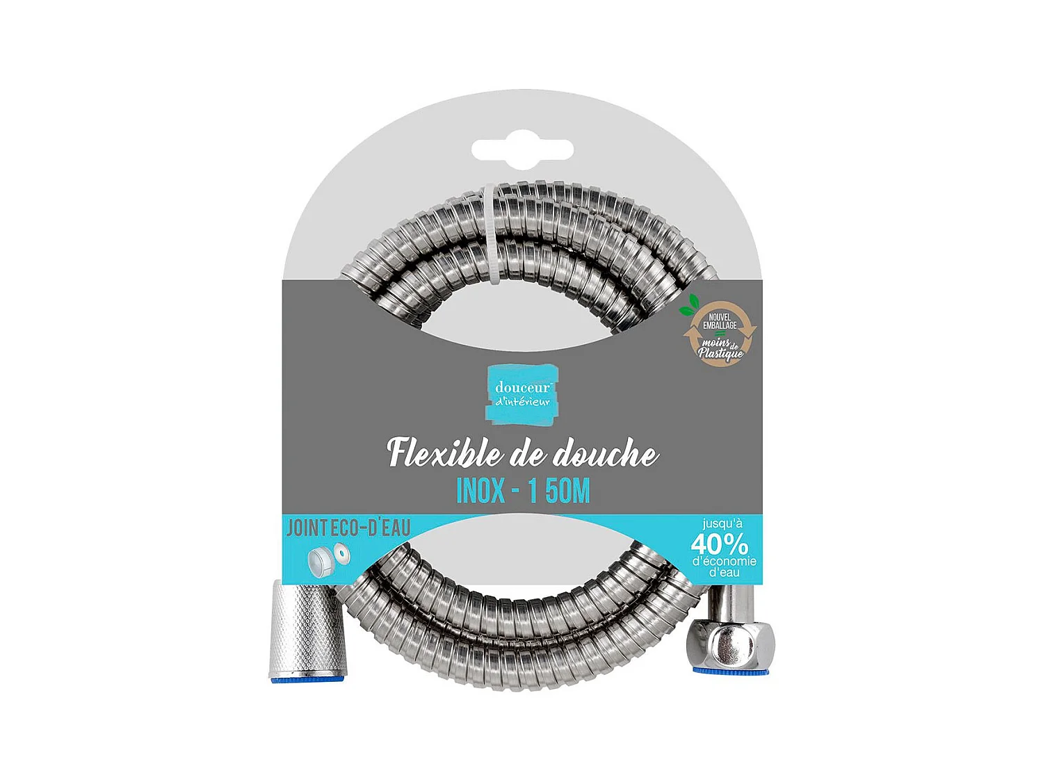 Flexible de Douche en Inox "Hydro" 1,5m Chrome