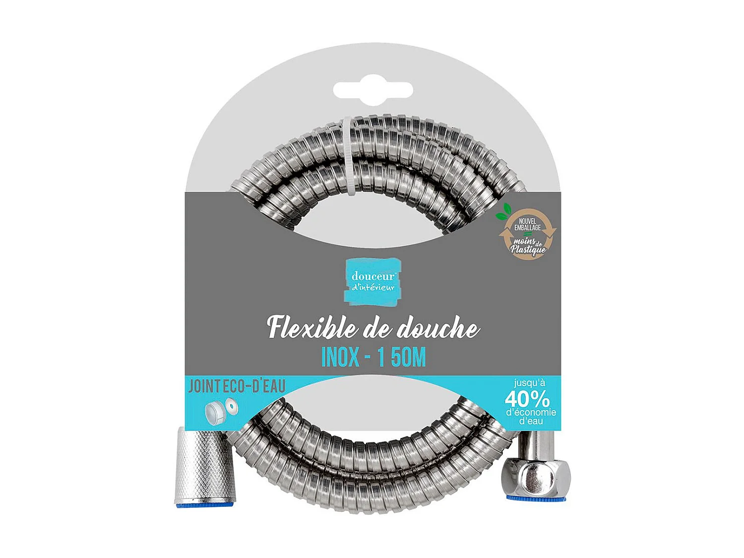 Flexible de Douche en Inox "Hydro" 1,5m Chrome