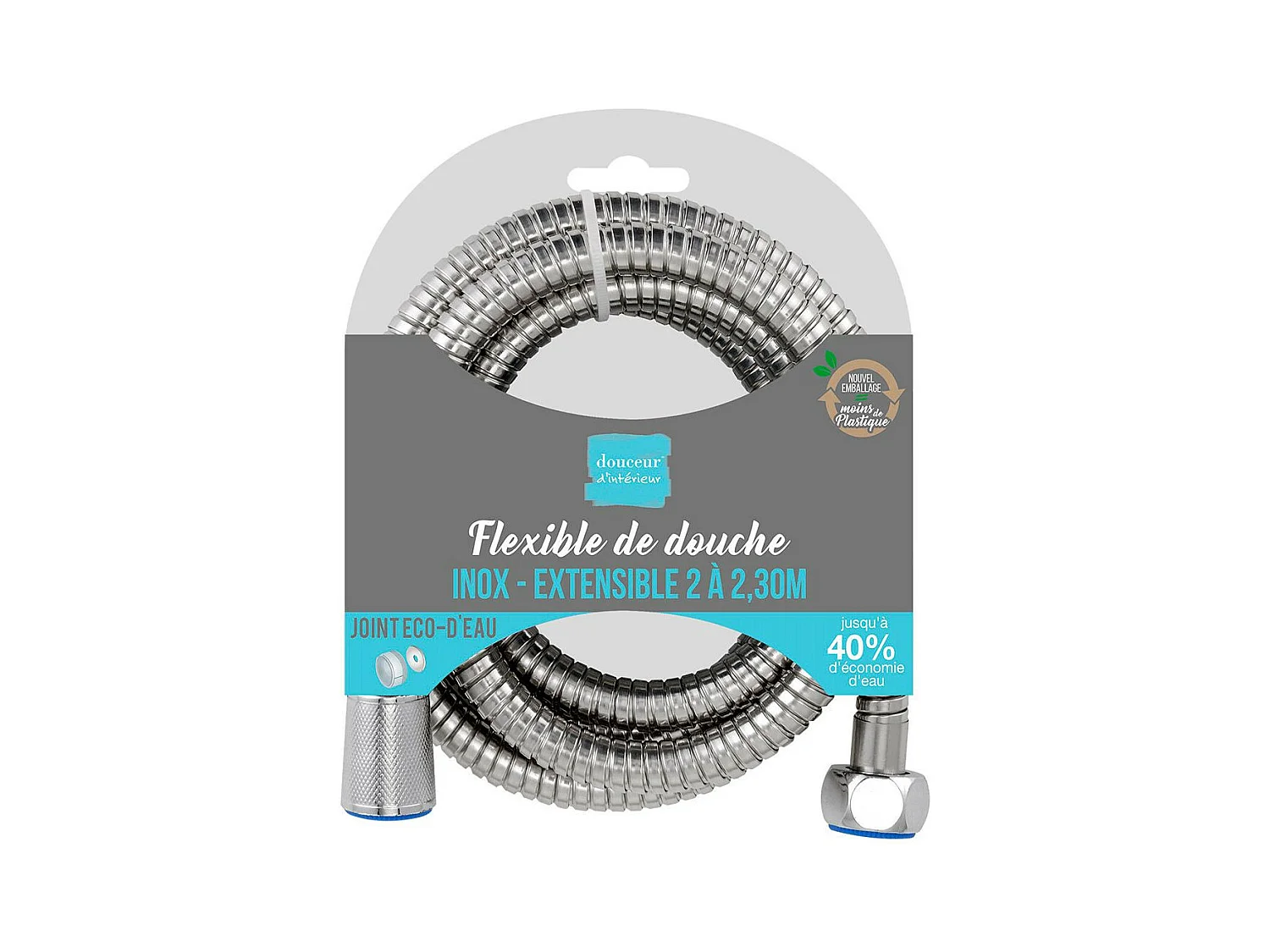 Flexible de Douche "Extensible" 2-2,3m Chrome