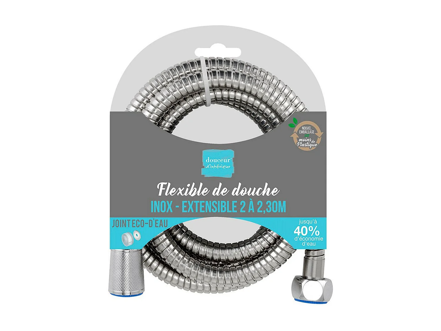 Flexible de Douche "Extensible" 2-2,3m Chrome