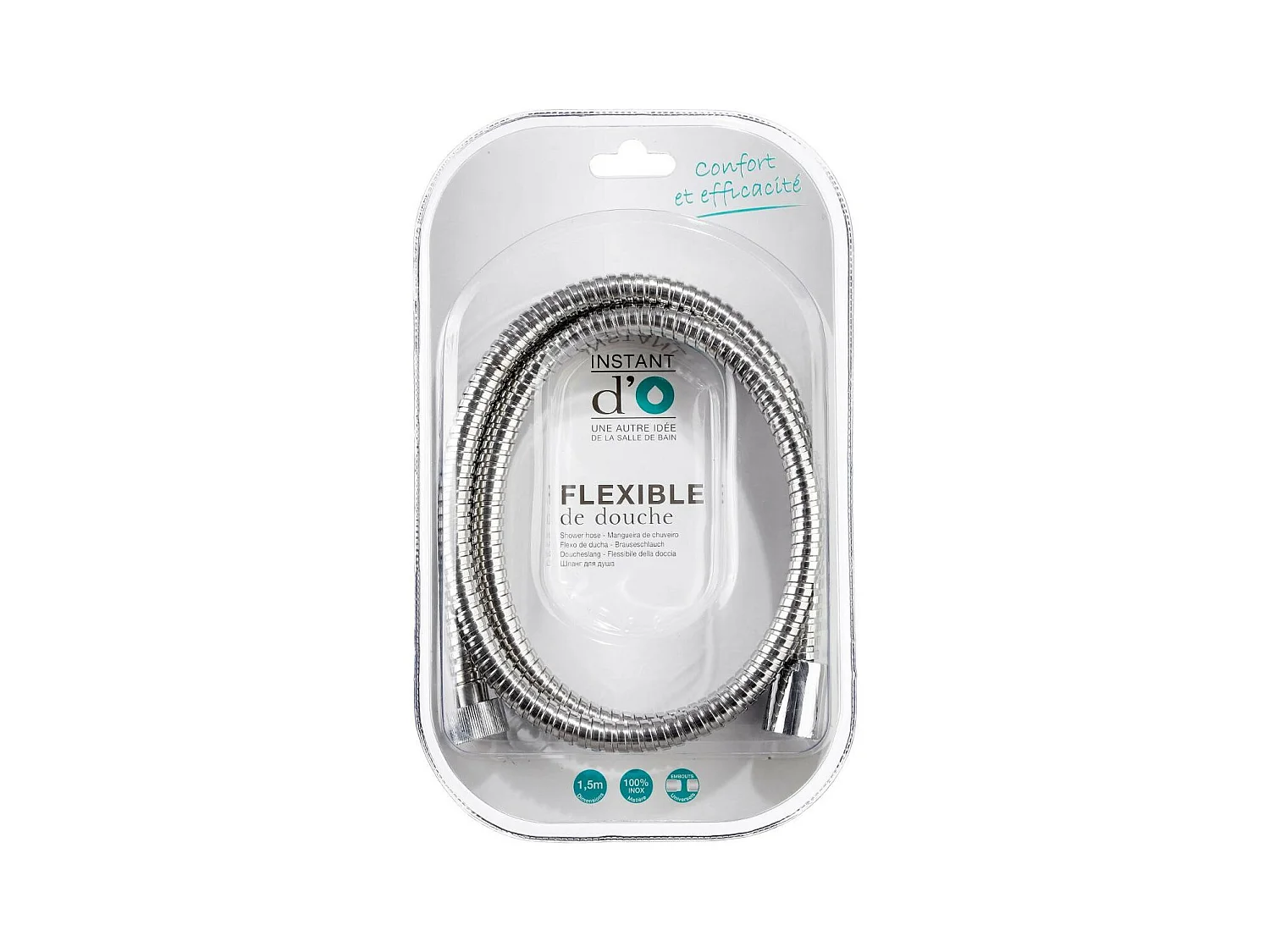 Flexible de Douche "Inox" 1,5m Argent