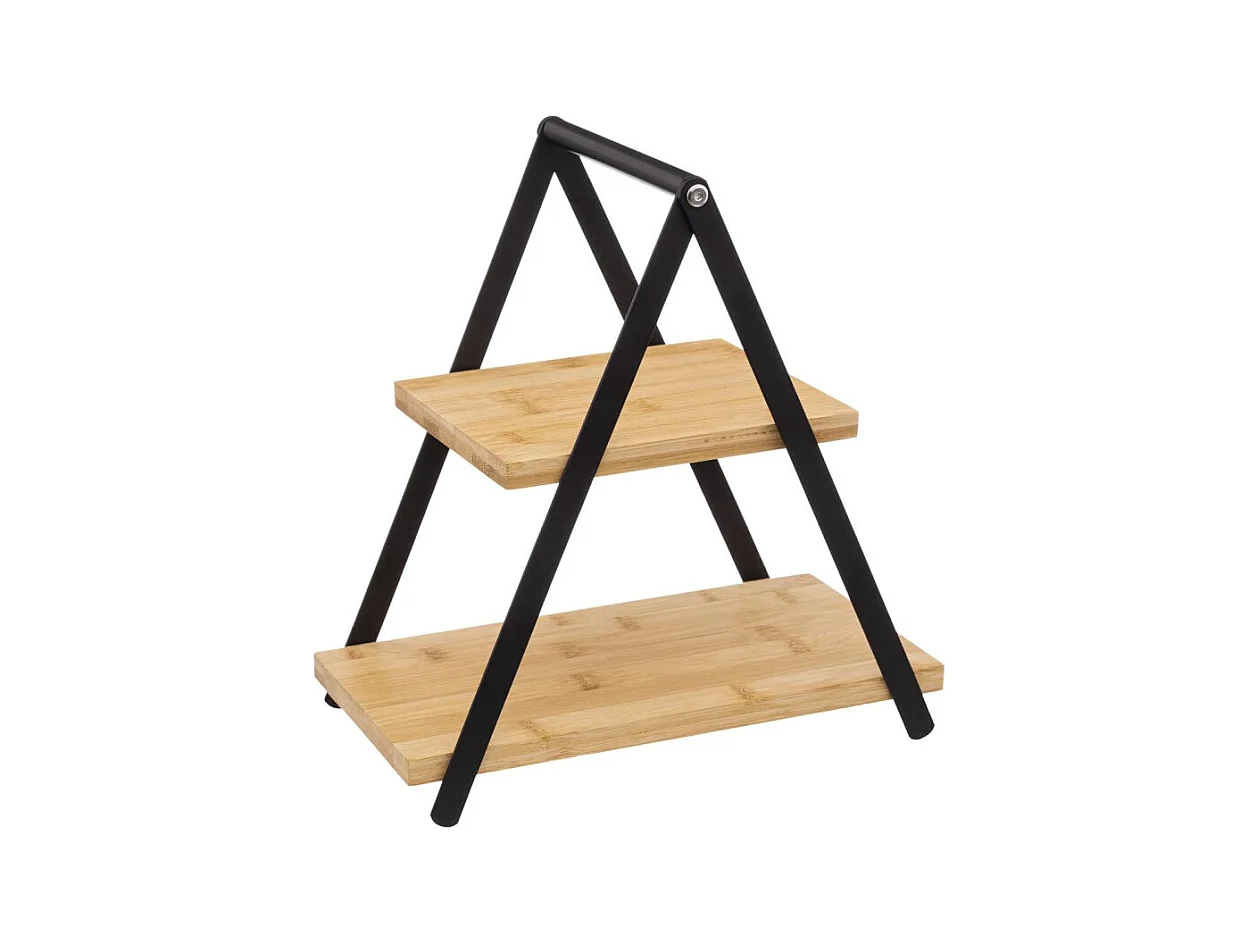 Service Apéritif 2 Étages "Bambou" 29cm Naturel