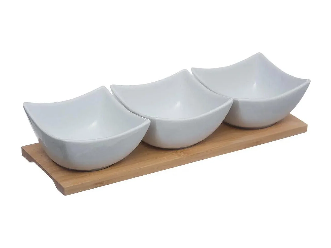 Set Apéritif 4 pièces "Porcelaine" 30cm Blanc