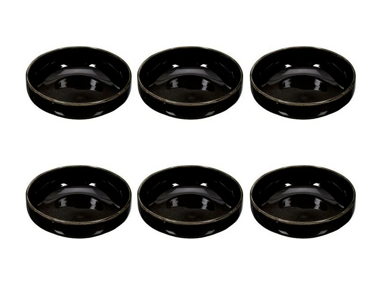 Lot de 6 Coupelles Design "Gancia" 30cl Noir