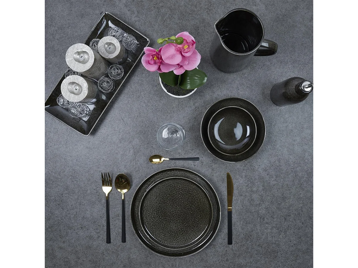 Lot de 6 Coupelles Design "Gancia" 30cl Noir