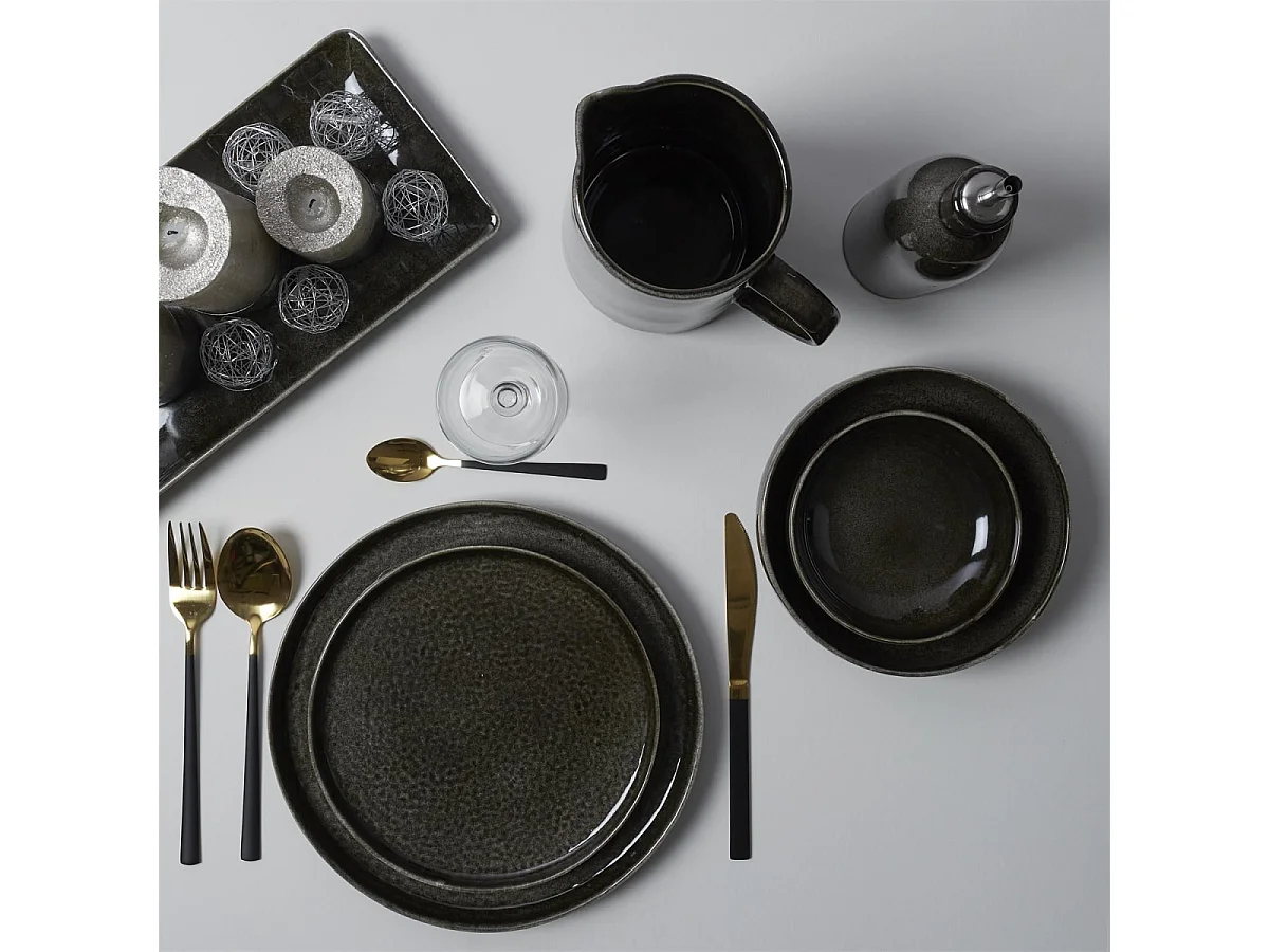 Lot de 6 Coupelles Design "Gancia" 30cl Noir