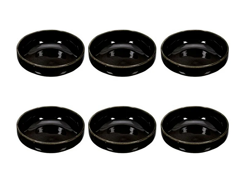 Lot de 6 Coupelles Design "Gancia" 30cl Noir