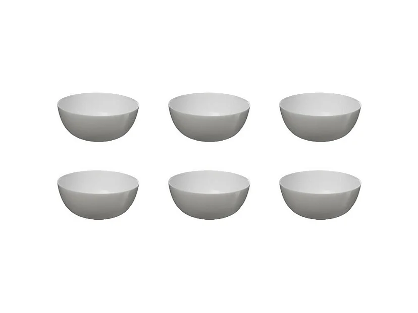 Lot de 6 Coupelles Rondes "Jeanne" 12cm Blanc